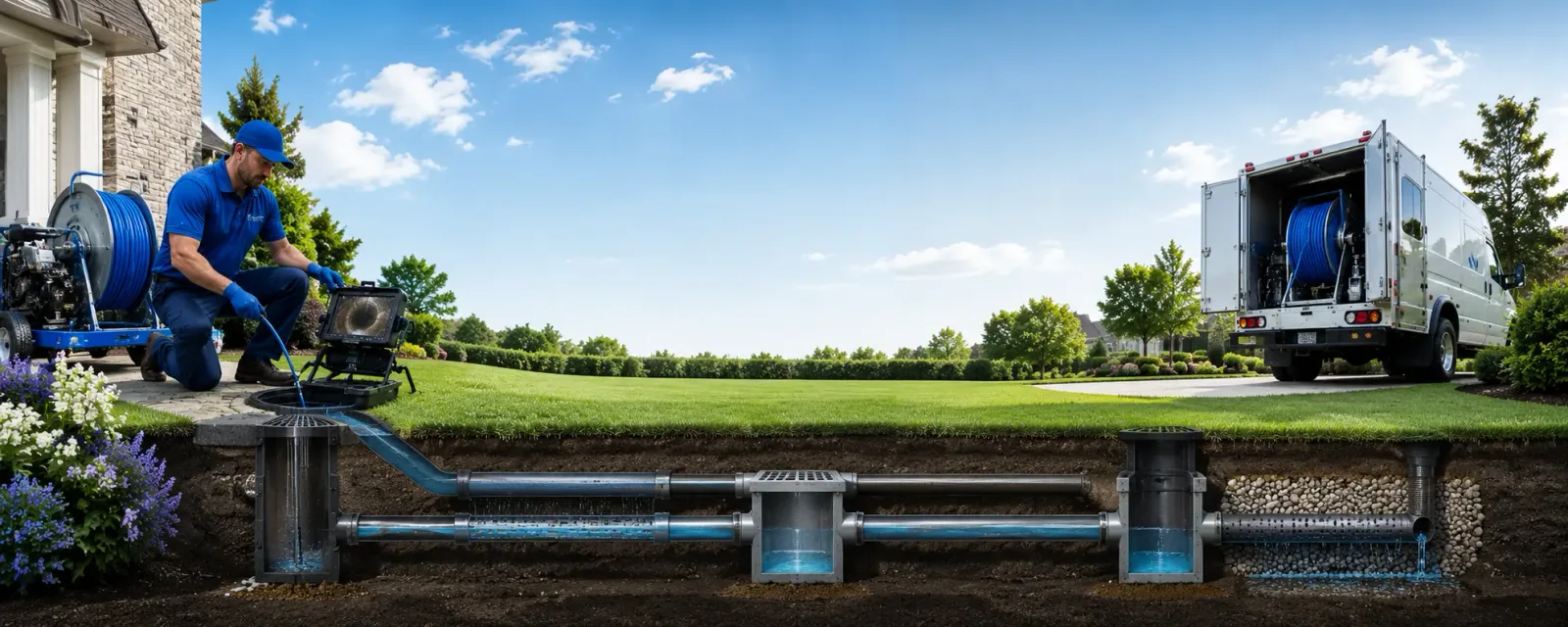 Outdoor drain cleaning information for Davey, NE